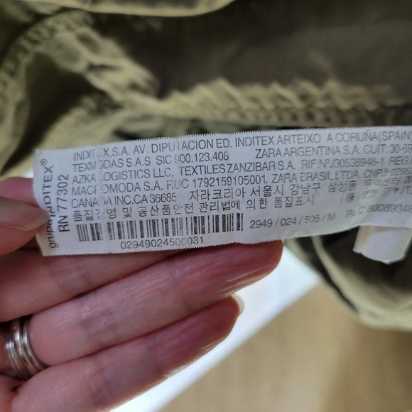 ❤️ 3 for $35 Zara 1/4 zip up mock  neck lightweight utility jacket Anorak Medium - Picture 6 of 8